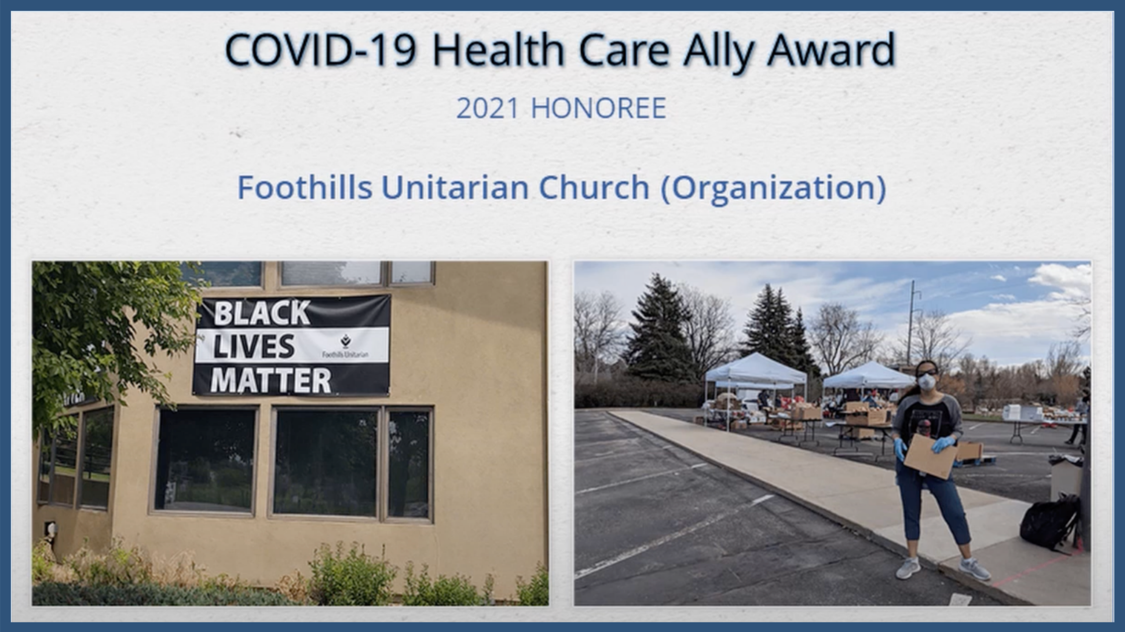 Foothills Honored with COVID 19 Health Care Heroes Ally Award